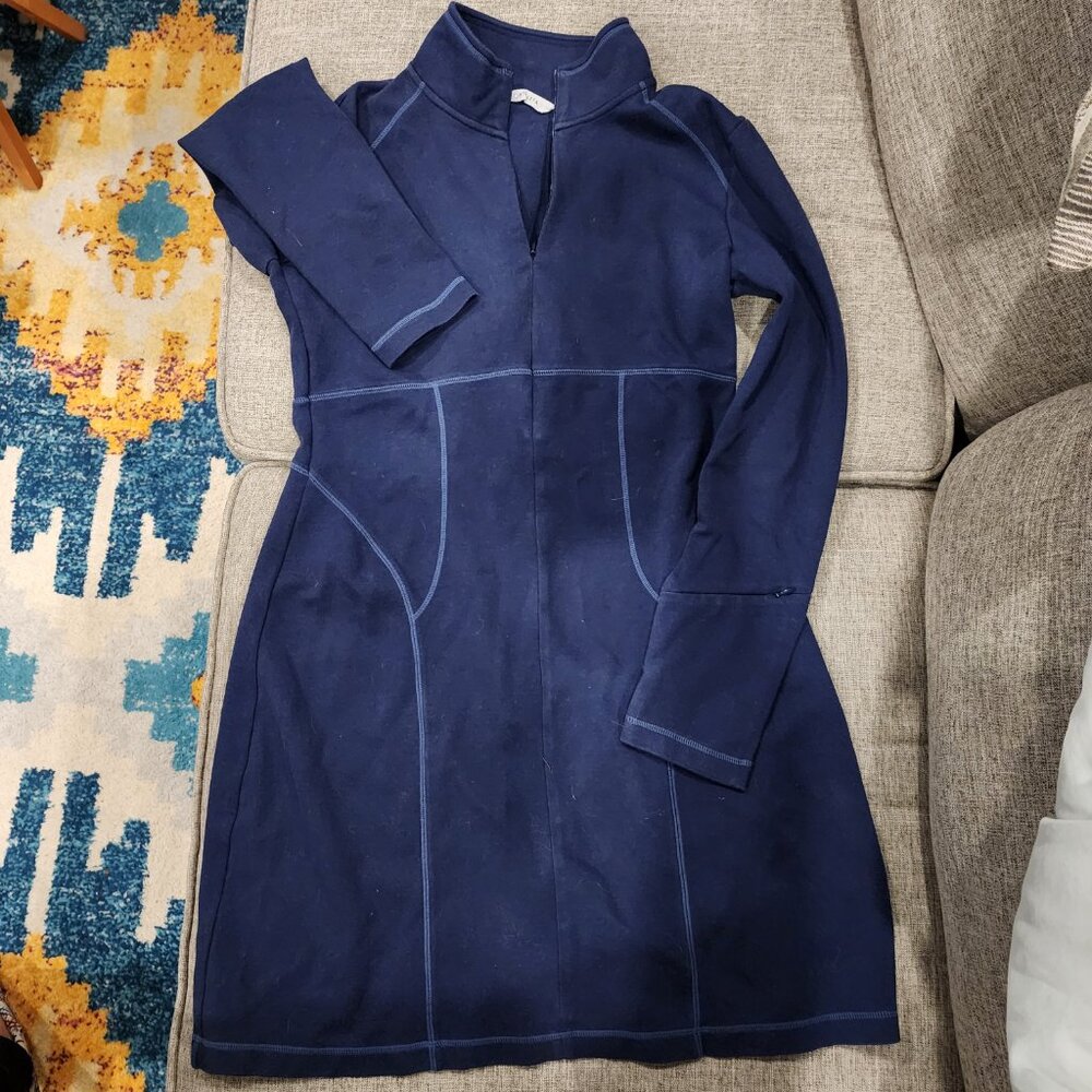 Athleta Cassidy Ponte Dress Womens M Navy Blue